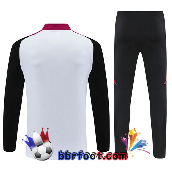 Survetement Foot Manchester United Blanc Noir 2025/2026