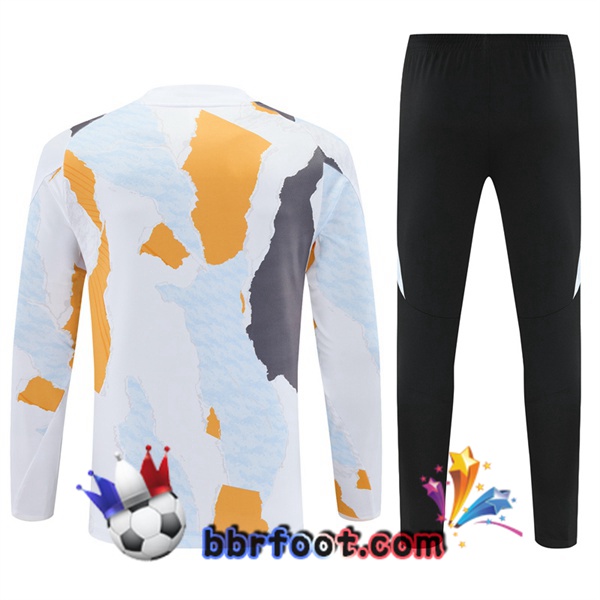 Survetement Foot Real Madrid Blanc Jaune 2025/2026