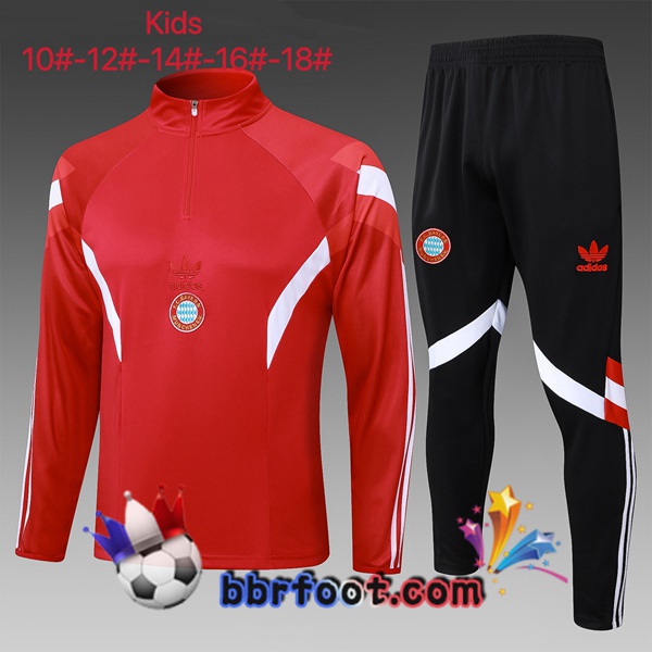 Survetement Foot Bayern Munich Enfant Rouge 2025/2026