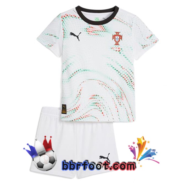 Maillots Equipe De Portugal Enfant Exterieur Blanc 2025/2026