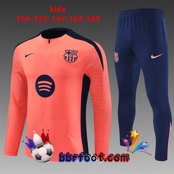 Survetement Foot FC Barcelone Enfant Orange 2025/2026