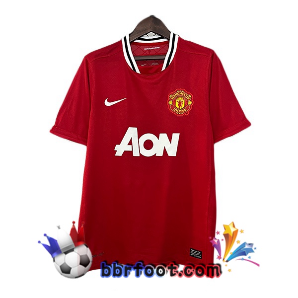 Maillot Foot Manchester United Retro Domicile Rouge 2011-2012