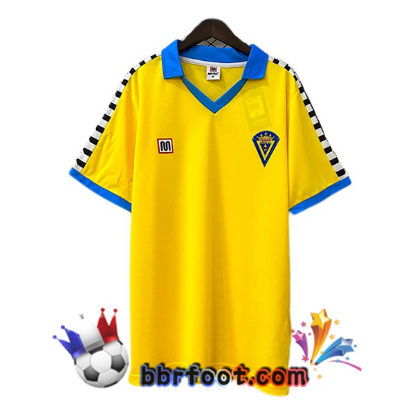 Maillot Foot Cadiz CF Retro Domicile Jaune 1983-1984