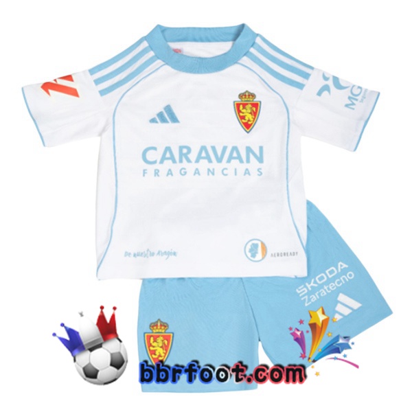 Maillot Foot Real Zaragoza Enfant Domicile Blanc 2025/2026 Maillot Foot Real Zaragoza Enfant Domicile Blanc 2025/2026