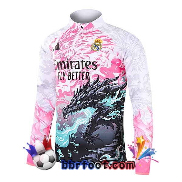Sweatshirts Homme Real Madrid Rose Blanc 2025/2026