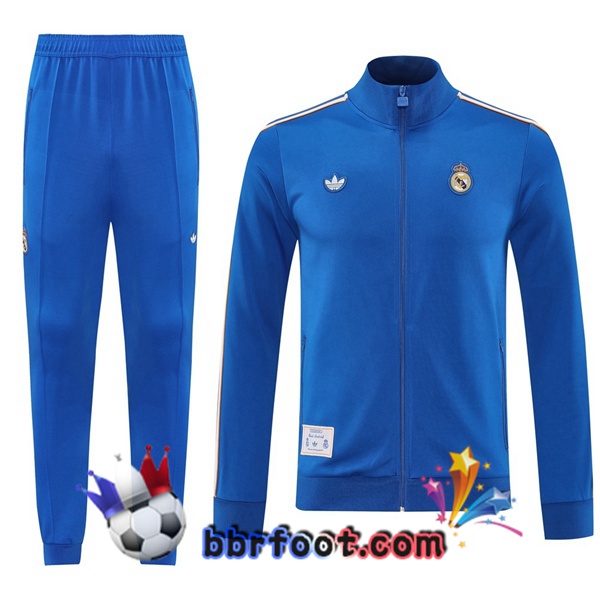Survetement Foot - Veste Real Madrid Bleu 2025/2026 Survetement Foot - Veste Real Madrid Bleu 2025/2026