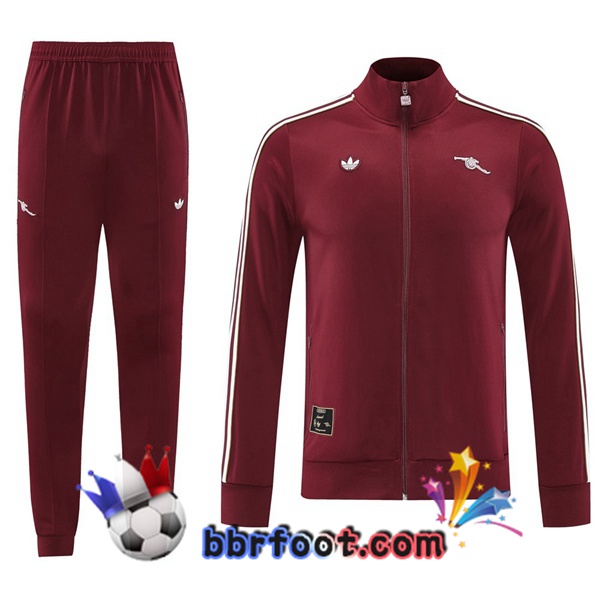Survetement Foot - Veste Arsenal Rouge 2025/2026 Survetement Foot - Veste Arsenal Rouge 2025/2026