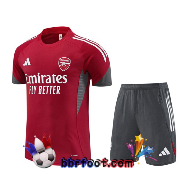Ensemble Training T-Shirts Arsenal + Shorts Rouge 2025/2026 Ensemble Training T-Shirts Arsenal + Shorts Rouge 2025/2026