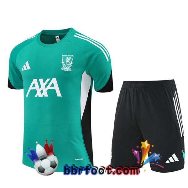 Ensemble Training T-Shirts FC Liverpool + Shorts Vert 2025/2026 Ensemble Training T-Shirts FC Liverpool + Shorts Vert 2025/2026