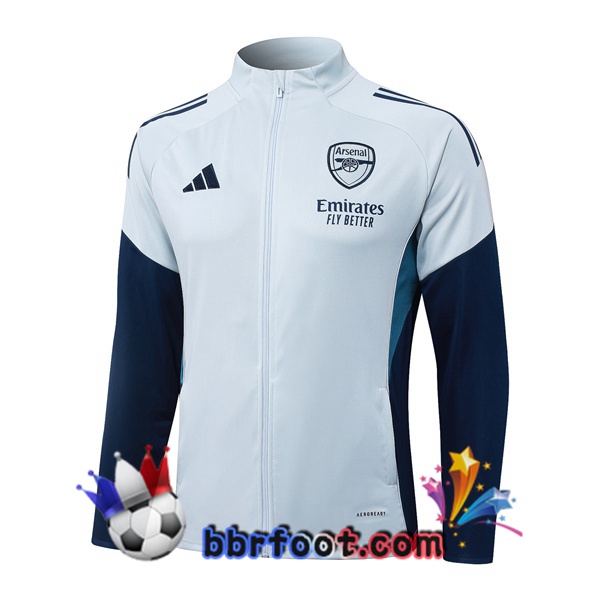 Veste Foot Arsenal Gris 2025/2026 Veste Foot Arsenal Gris 2025/2026