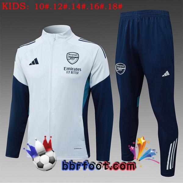 Survetement Foot - Veste Arsenal Enfant Gris 2025/2026