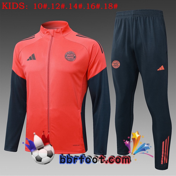 Survetement Foot - Veste Bayern Munich Enfant Orange 2025/2026 Survetement Foot - Veste Bayern Munich Enfant Orange 2025/2026