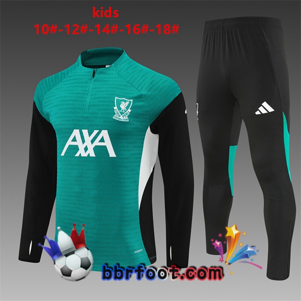 Survetement Foot FC Liverpool Enfant Vert 2025/2026 Survetement Foot FC Liverpool Enfant Vert 2025/2026