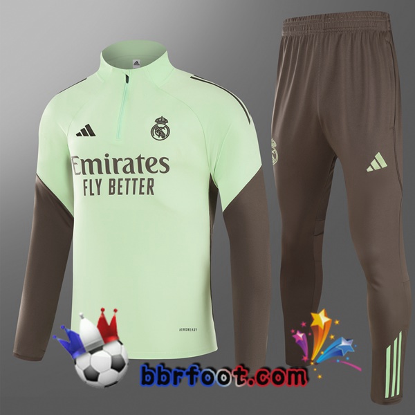 Survetement Foot Real Madrid Enfant Vert 2025/2026 Survetement Foot Real Madrid Enfant Vert 2025/2026