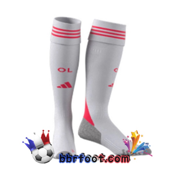 Chaussettes Foot Lyon OL Third Gris 2025/2026 Chaussettes Foot Lyon OL Third Gris 2025/2026