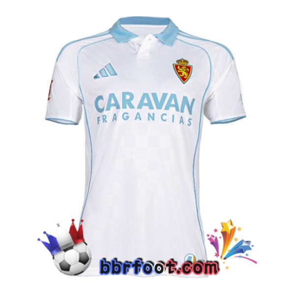 Maillot Foot Real Zaragoza Domicile Blanc 2025/2026 Maillot Foot Real Zaragoza Domicile Blanc 2025/2026