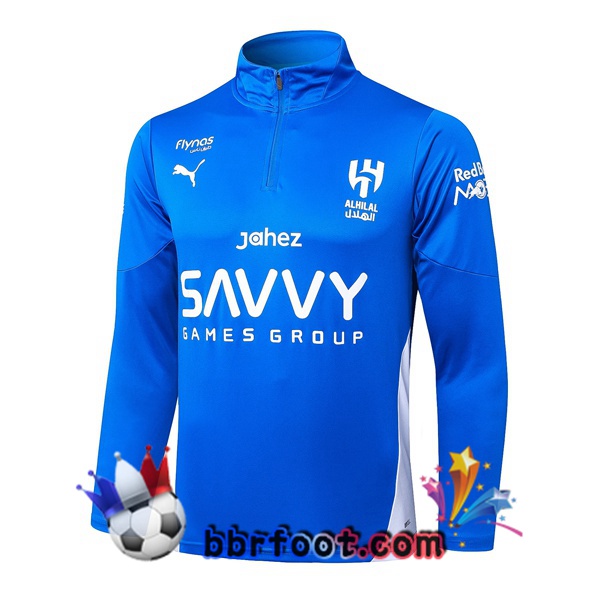 Sweatshirts Homme Al-Hilal FC Bleu 2025/2026 Sweatshirts Homme Al-Hilal FC Bleu 2025/2026
