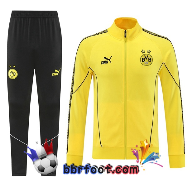 Survetement Foot - Veste Dortmund BVB Jaune 2025/2026 Survetement Foot - Veste Dortmund BVB Jaune 2025/2026