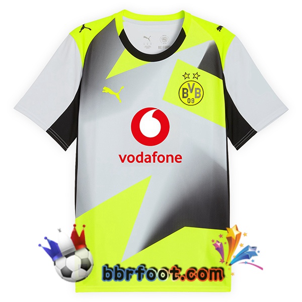 Maillot Foot Dortmund BVB Exterieur Gris Vert 2025/2026 Maillot Foot Dortmund BVB Exterieur Gris Vert 2025/2026