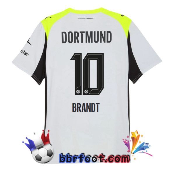 Maillot Foot Dortmund BVB (Brandt 10) Exterieur Gris Vert 2025/2026 Maillot Foot Dortmund BVB (Brandt 10) Exterieur Gris Vert 2025/2026