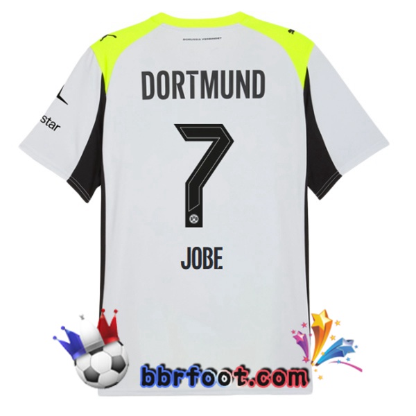 Maillot Foot Dortmund BVB (Jobe 7) Exterieur Gris Vert 2025/2026 Maillot Foot Dortmund BVB (Jobe 7) Exterieur Gris Vert 2025/2026