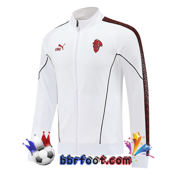 Veste Foot AC Milan Blanc 2025/2026 Veste Foot AC Milan Blanc 2025/2026