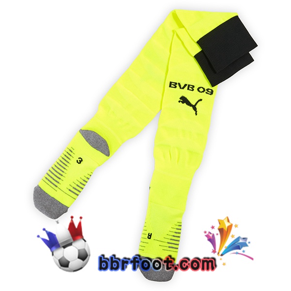 Chaussettes Foot Dortmund BVB Exterieur Vert 2025/2026 Chaussettes Foot Dortmund BVB Exterieur Vert 2025/2026