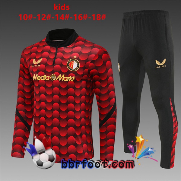 Survetement Foot Feyenoord Enfant Rouge 2025/2026 Survetement Foot Feyenoord Enfant Rouge 2025/2026