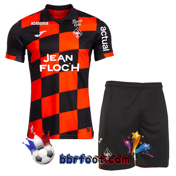 Maillot Foot FC Lorient Enfant Domicile Rouge Noir 2025/2026 Maillot Foot FC Lorient Enfant Domicile Rouge Noir 2025/2026