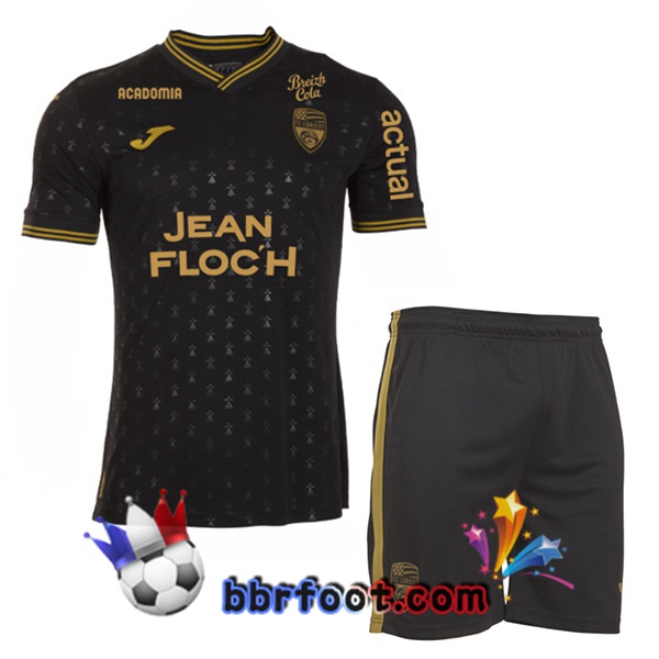 Maillot Foot FC Lorient Enfant Third Noir 2025/2026 Maillot Foot FC Lorient Enfant Third Noir 2025/2026