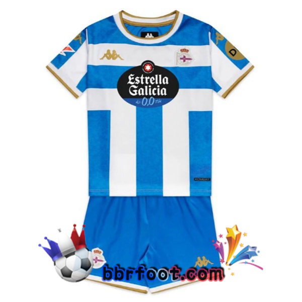 Maillot Foot Deportivo de La Coruna Enfant Domicile Bleu Blanc 2025/2026 Maillot Foot Deportivo de La Coruna Enfant Domicile Bleu Blanc 2025/2026