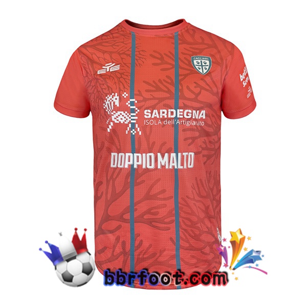 Maillot Foot Cagliari Calcio Quatrieme Rouge 2025/2026 Maillot Foot Cagliari Calcio Quatrieme Rouge 2025/2026
