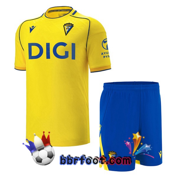 Maillot Foot Cadiz CF Enfant Domicile Jaune 2025/2026 Maillot Foot Cadiz CF Enfant Domicile Jaune 2025/2026