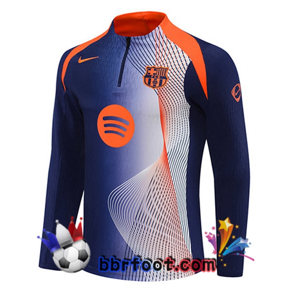 Sweatshirts Homme FC Barcelone Bleu Royal Orange 2025/2026 Sweatshirts Homme FC Barcelone Bleu Royal Orange 2025/2026