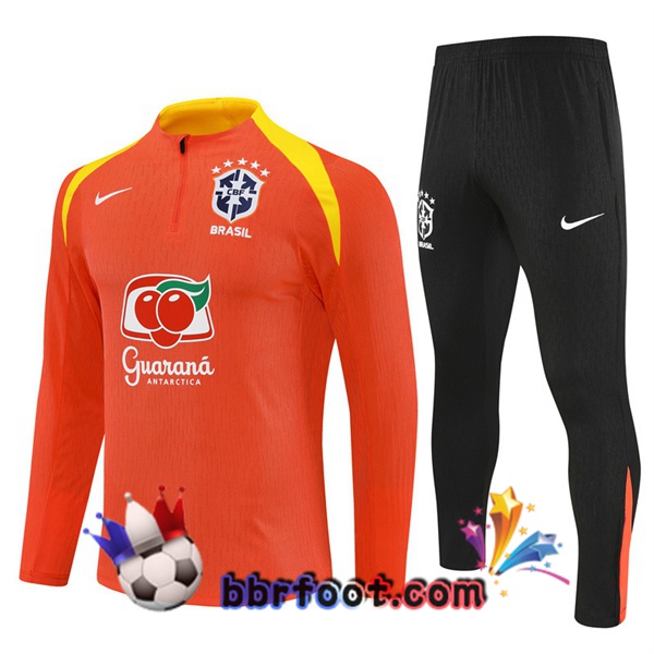 Survetement Foot Bresil Orange 2025/2026