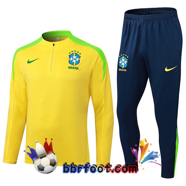 Survetement Foot Bresil Jaune 2025/2026