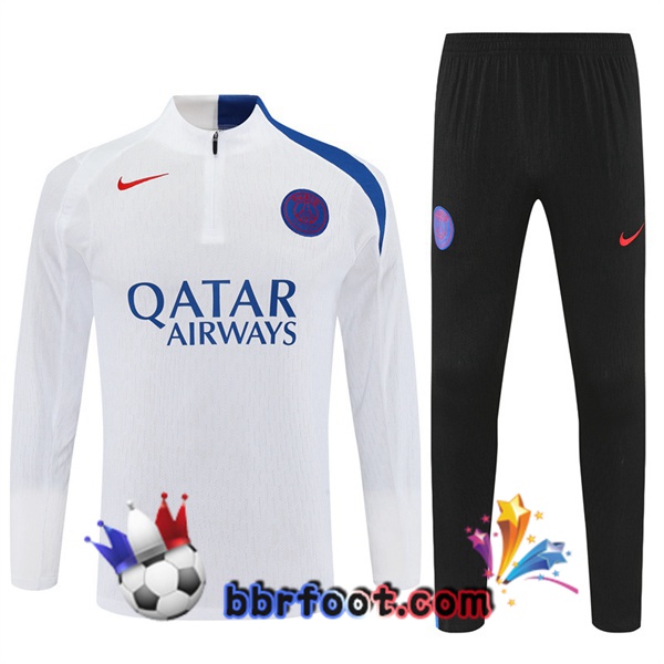 Survetement Foot Paris PSG Blanc 2025/2026 Survetement Foot Paris PSG Blanc 2025/2026