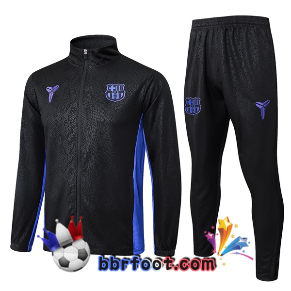 Survetement Foot - Veste FC Barcelone Noir 2025/2026 Survetement Foot - Veste FC Barcelone Noir 2025/2026
