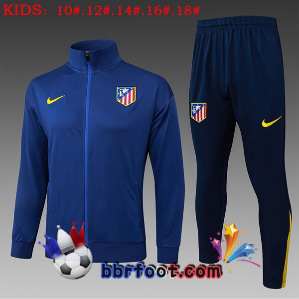Survetement Foot - Veste Atletico Madrid Enfant Bleu Royal 2025/2026 Survetement Foot - Veste Atletico Madrid Enfant Bleu Royal 2025/2026