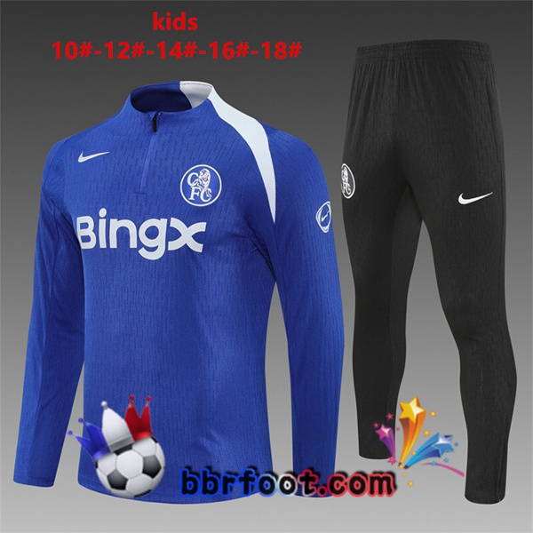 Survetement Foot FC Chelsea Enfant Bleu 2025/2026 Survetement Foot FC Chelsea Enfant Bleu 2025/2026