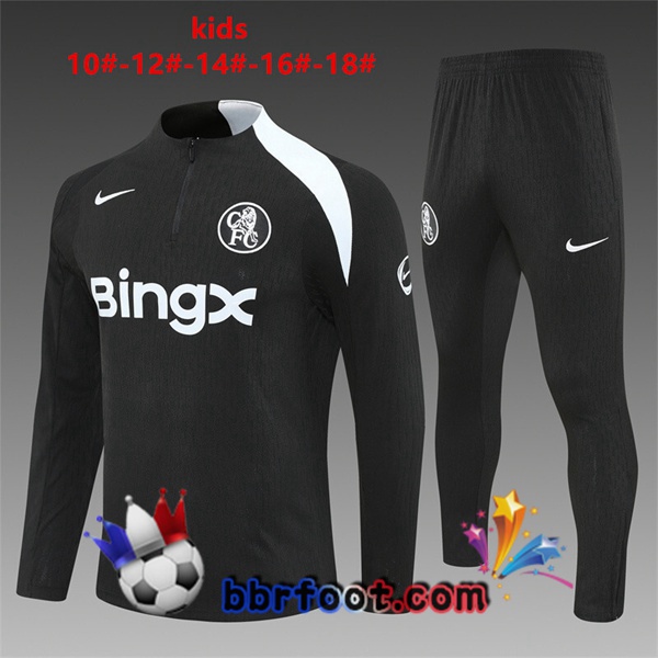 Survetement Foot FC Chelsea Enfant Noir 2025/2026