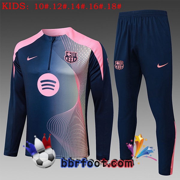 Survetement Foot FC Barcelone Enfant Bleu Royal Rose 2025/2026 Survetement Foot FC Barcelone Enfant Bleu Royal Rose 2025/2026