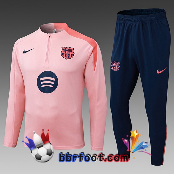 Survetement Foot FC Barcelone Enfant Rose 2025/2026