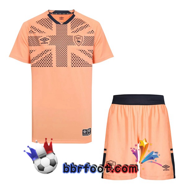 Maillot Foot Le Havre AC Enfant Exterieur Rose 2025/2026 Maillot Foot Le Havre AC Enfant Exterieur Rose 2025/2026