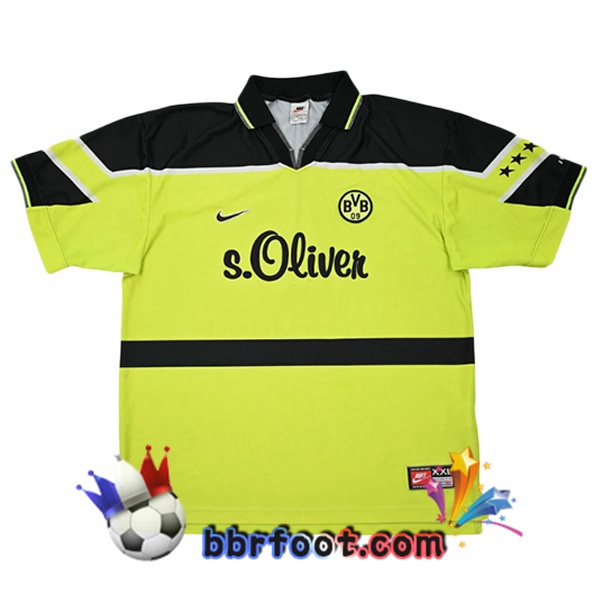 Maillot Foot Dortmund BVB Retro Domicile Jaune 1997-1998