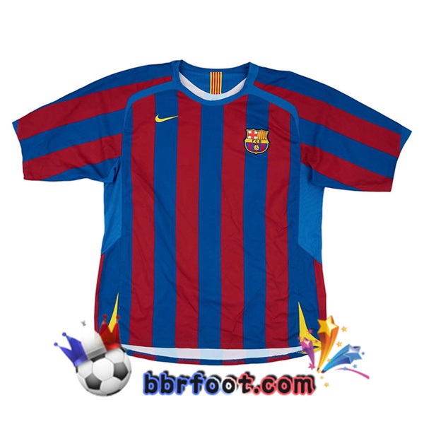 Maillot Foot FC Barcelone Retro Domicile Bleu Rouge 2005-2006 Maillot Foot FC Barcelone Retro Domicile Bleu Rouge 2005-2006