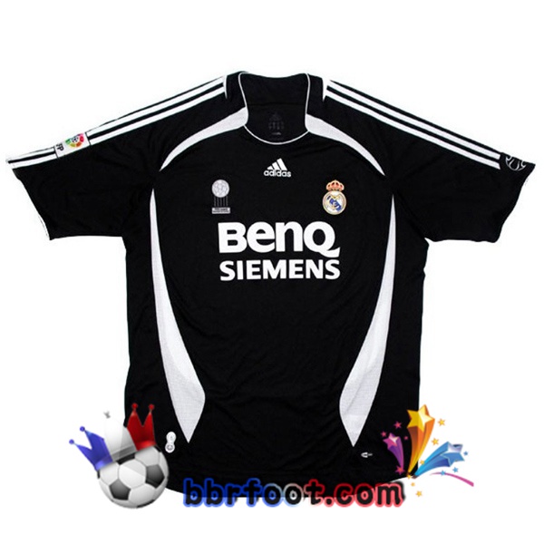 Maillot Foot Real Madrid Retro Exterieur Noir 2006-2007
