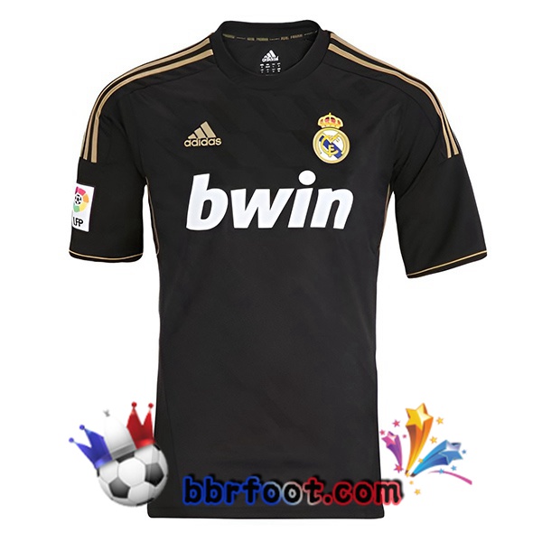 Maillot Foot Real Madrid Retro Exterieur Noir 2011-2012