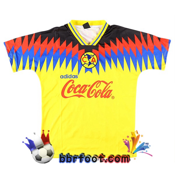 Maillot Foot Club America Retro Domicile Jaune 1995-1996 Maillot Foot Club America Retro Domicile Jaune 1995-1996