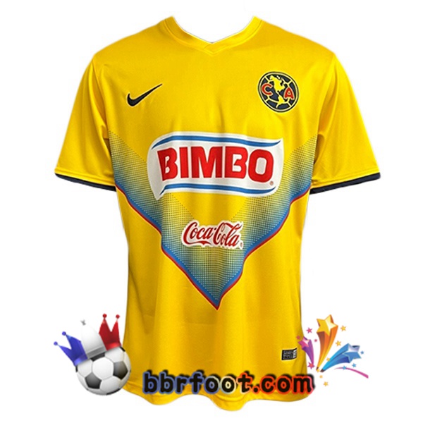 Maillot Foot Club America Retro Domicile Jaune 2013-2014 Maillot Foot Club America Retro Domicile Jaune 2013-2014